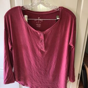 Red American Eagle half button up